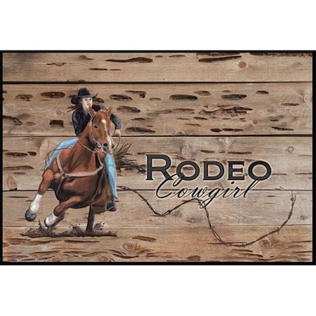 Carolines Treasures Carolines Treasures SB3055MAT Rodeo Cowgirl Barrel Racer Indoor or Outdoor Mat SB3055MAT